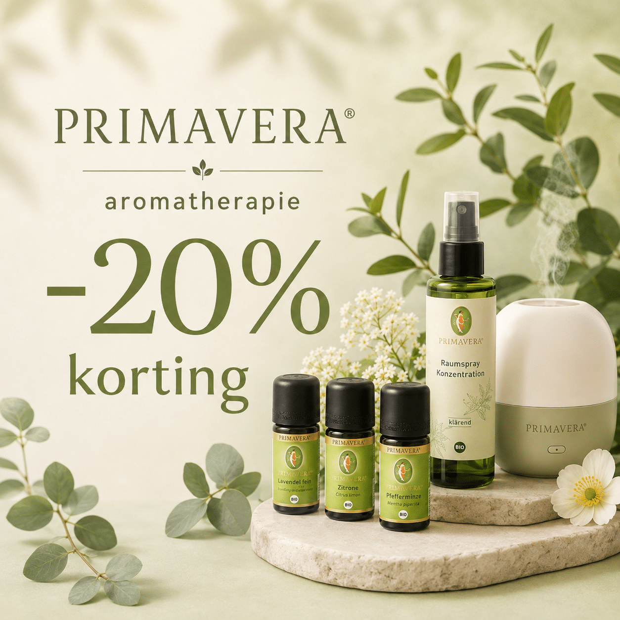 Primavera met 20% korting