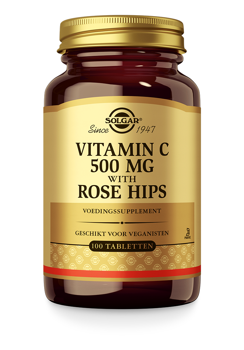 2380.png Vitamine C with Rose Hips (Rozenbottel) 500 mg - Afbeelding 1