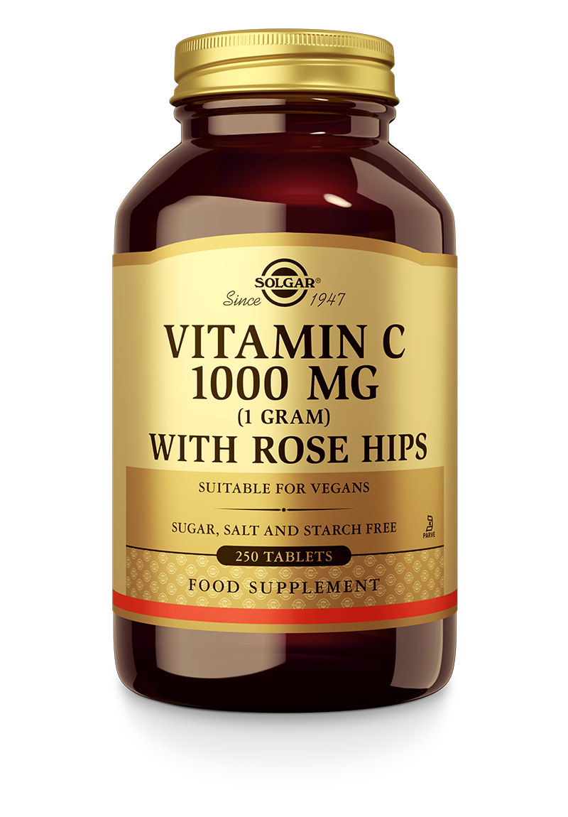 2401.png Vitamine C with Rose Hips (Rozenbottel) 1000 mg - Afbeelding 1