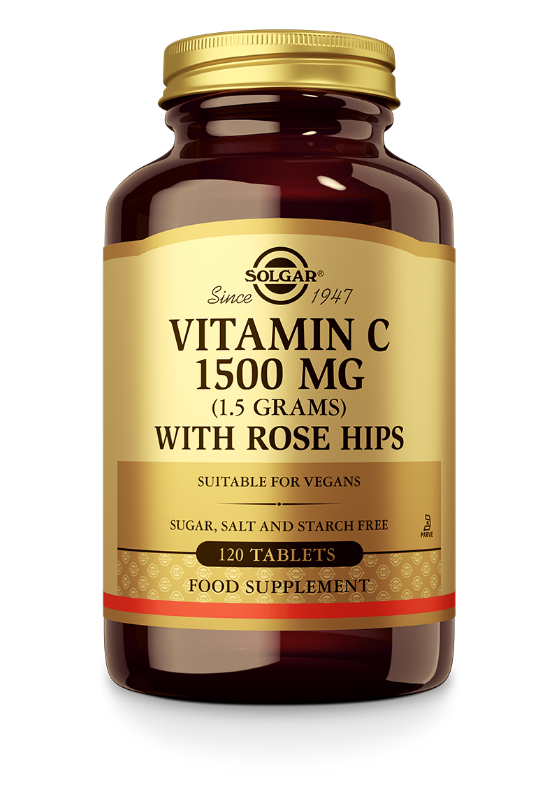 2421.png Vitamine C with Rose Hips (Rozenbottel) 1500 mg - Afbeelding 1