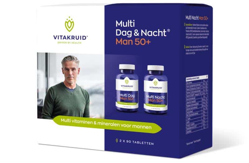 282740.jpg Vitakruid Multi Dag & Nacht Man 50+ 100% Vegan 2 x 90 - Afbeelding 1