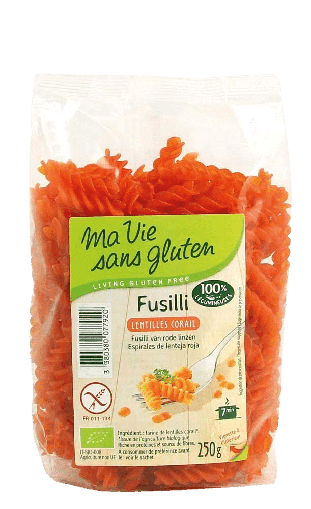 3380380077920_A1N1.png Ma Vie Sans Fusilli van rode linzen glutenvrij bio - Afbeelding 1
