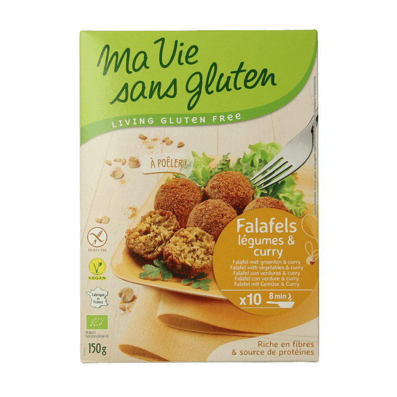 3380380077937_A1N1.png Ma Vie Sans Falafel met groente & curry glutenvrij bio - Afbeelding 1