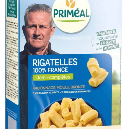 Primeal Rigatelle halfvolkoren pasta bio