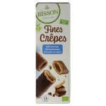 Bisson Krokante wafelrolletjes met melkchocolade bio