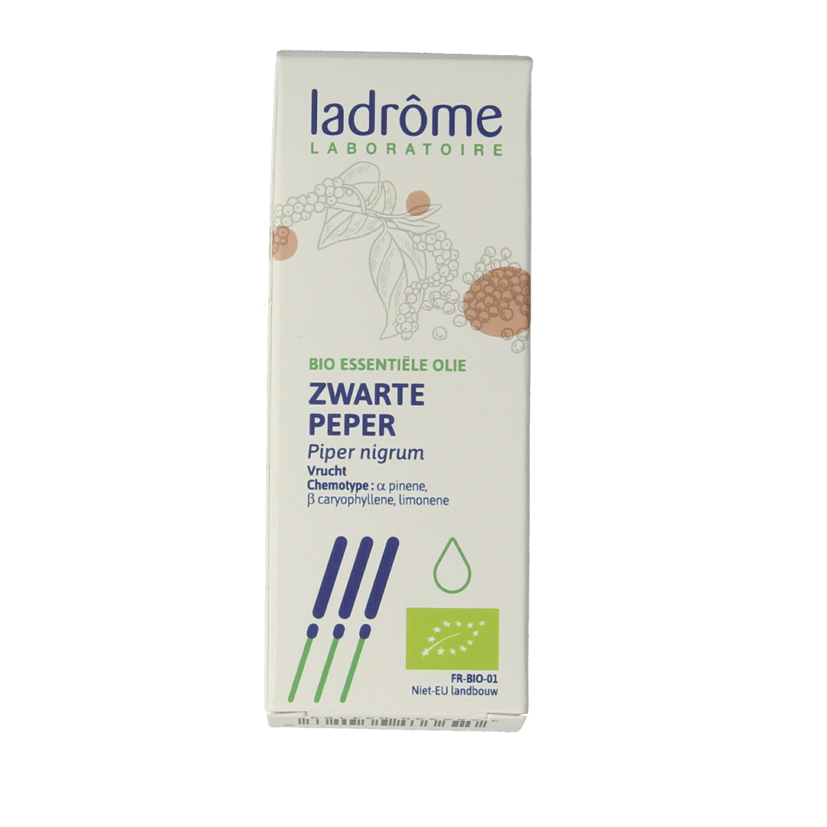 3486330034163_A1N1.png Ladrome Zwarte peper olie bio - Afbeelding 1