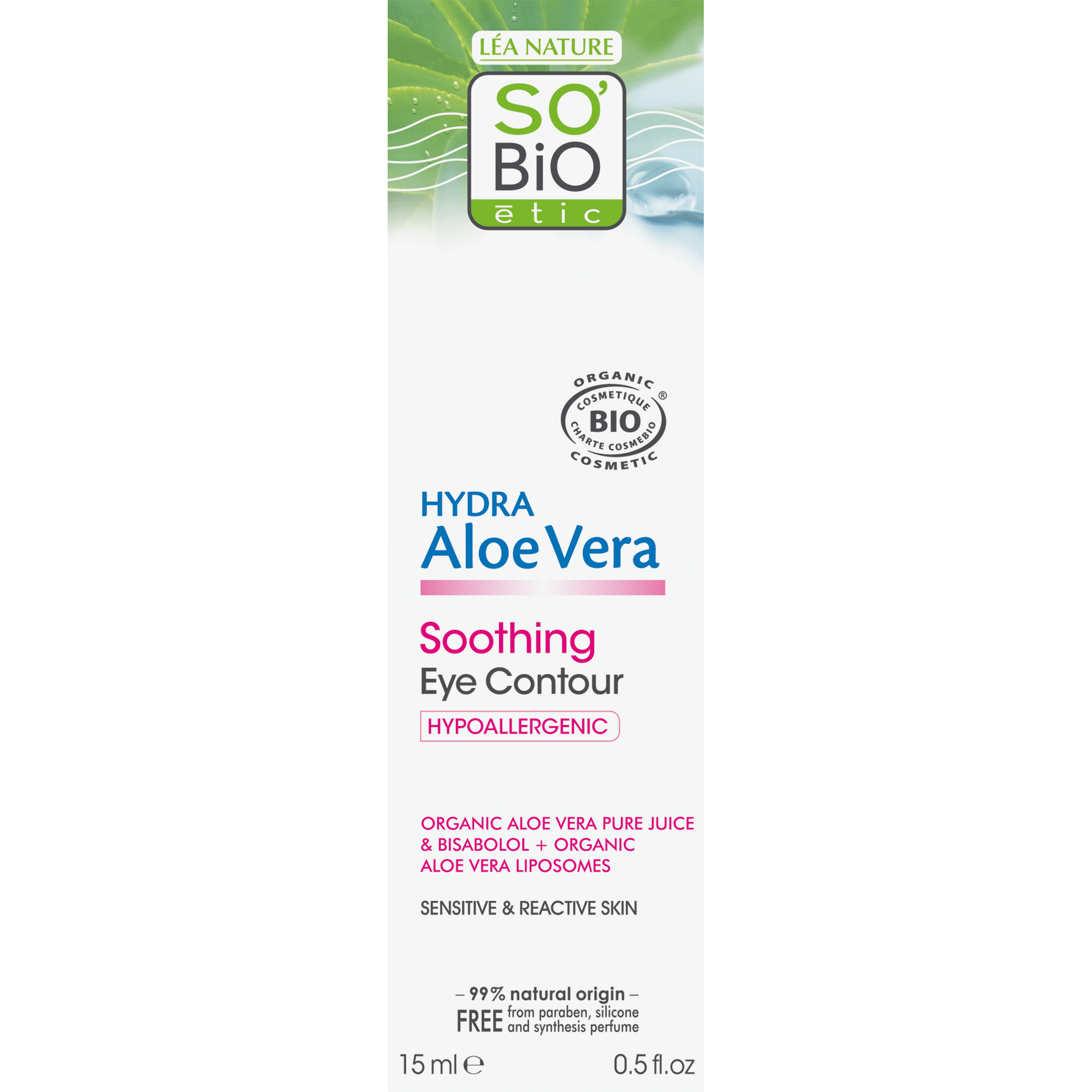 3517360013788_A1N1.png So Bio Etic Aloe vera eyecontour cream - Afbeelding 1