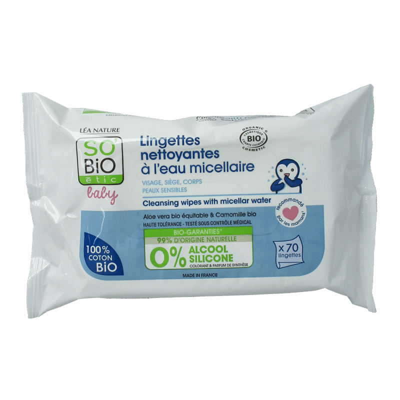 3517360017694_A1N1.png So Bio Etic Baby wipes micellair - Afbeelding 1