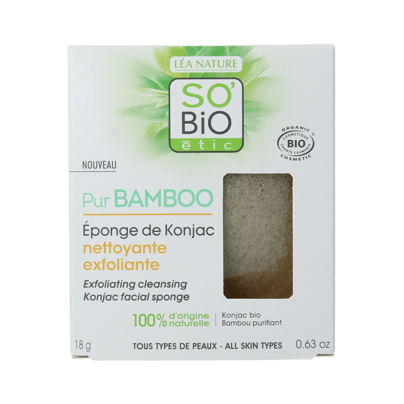 3517360019797_A1N1.png So Bio Etic Bamboo konjac sponge - Afbeelding 1
