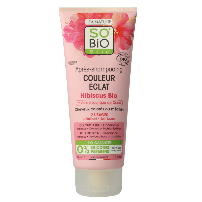 3517360019995_A1N1.png So Bio Etic Conditioner colour & shine hibiscus - Afbeelding 1