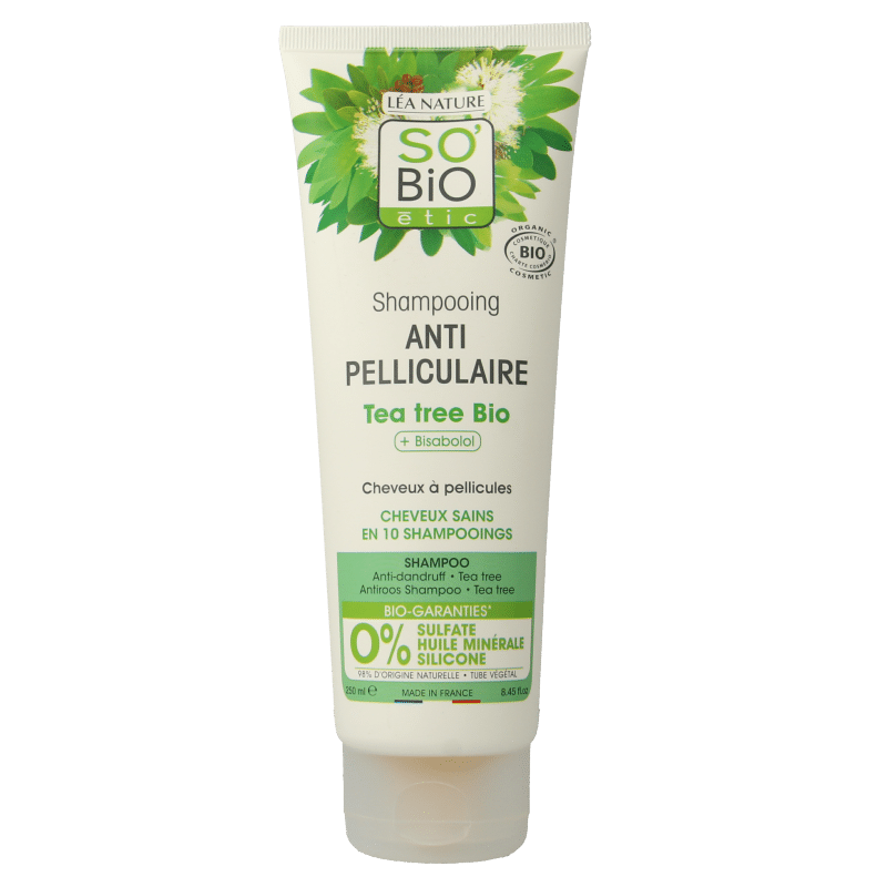3517360021202_A1N1.png So Bio Etic Shampoo anti roos tea tree - Afbeelding 1