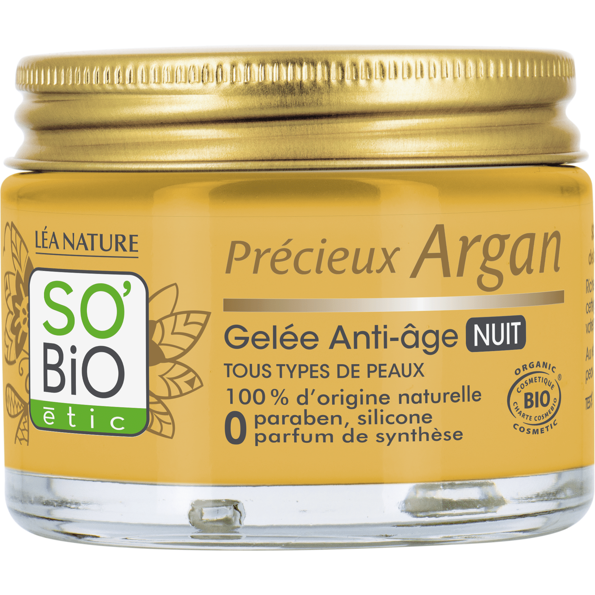 3517360024272_A1N1.png So Bio Etic Argan anti-aging night gel - Afbeelding 1