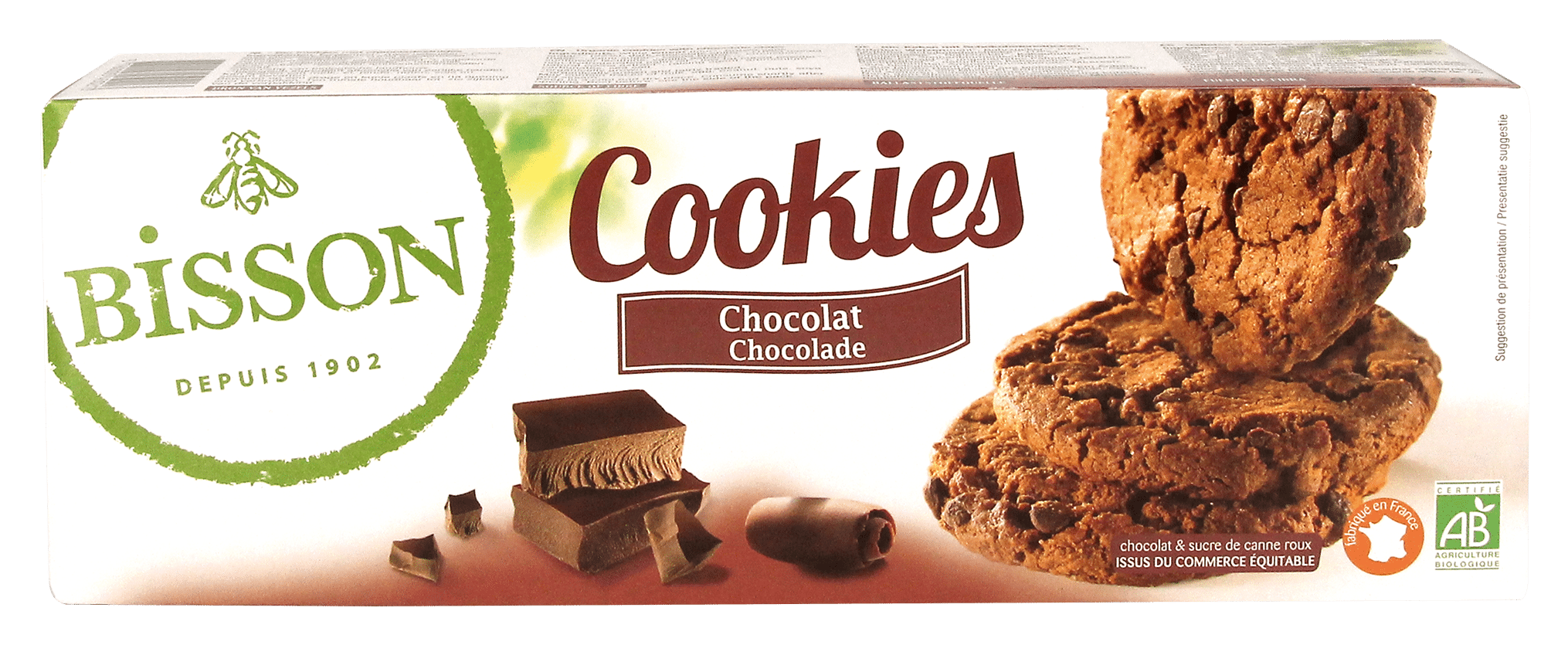 Bisson Chocolade cookies met stukjes pure chocola bio