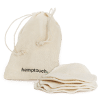 Hemptouch Reusable cotton pads + laudry bag