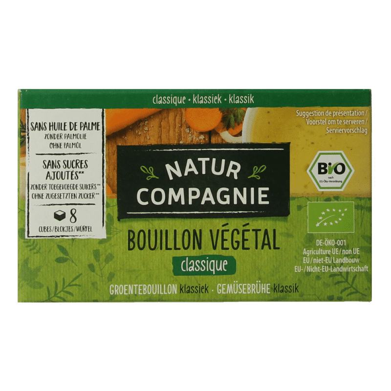 4000345051411_A1N1.png Natur Compagnie Groentebouillonblokjes met zout bio - Afbeelding 1