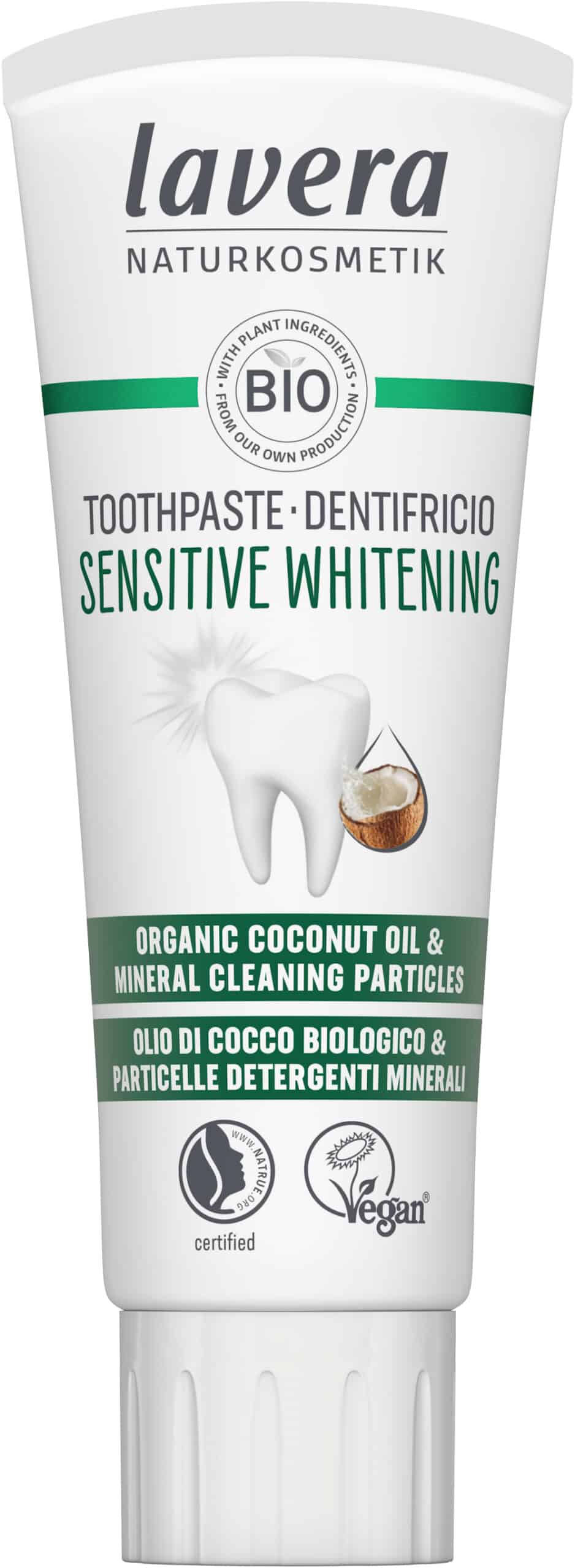 4021457651238_A1N1.jpg Lavera Tandpasta sensitive whitening bio - Afbeelding 1