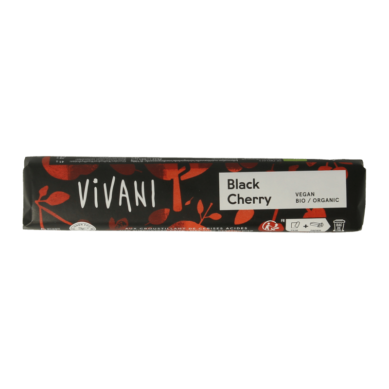 4044889002522_A1N1.png Vivani Chocolate To Go black cherry vegan bio - Afbeelding 1