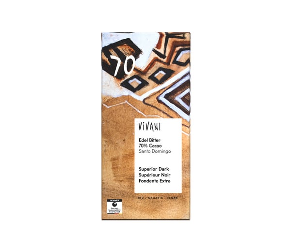 4044889005226_A1N1.jpg Vivani Chocolade puur 70% bio - Afbeelding 1