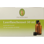 Primavera Lege flessen set 6x50ml schenkdop bruin glas - Afbeelding 3