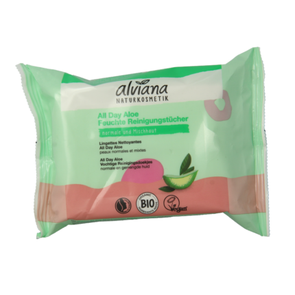 Alviana Reinigingsdoekjes vochtig aloe vera