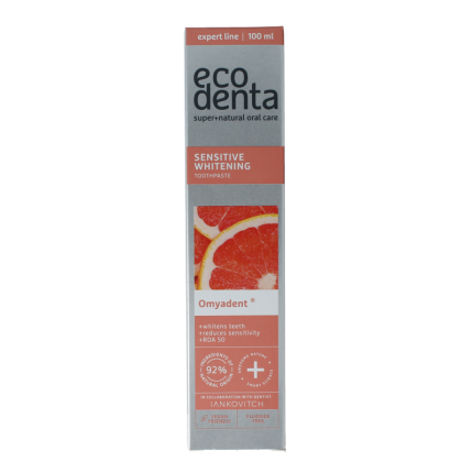 Ecodenta Tandpasta sensitive whitening expert line