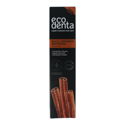 Ecodenta Tandpasta whitening kaneel black line
