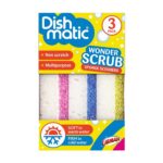 Dishmatic  Wonder scrub schuursponzen krasvrij 3-pack
