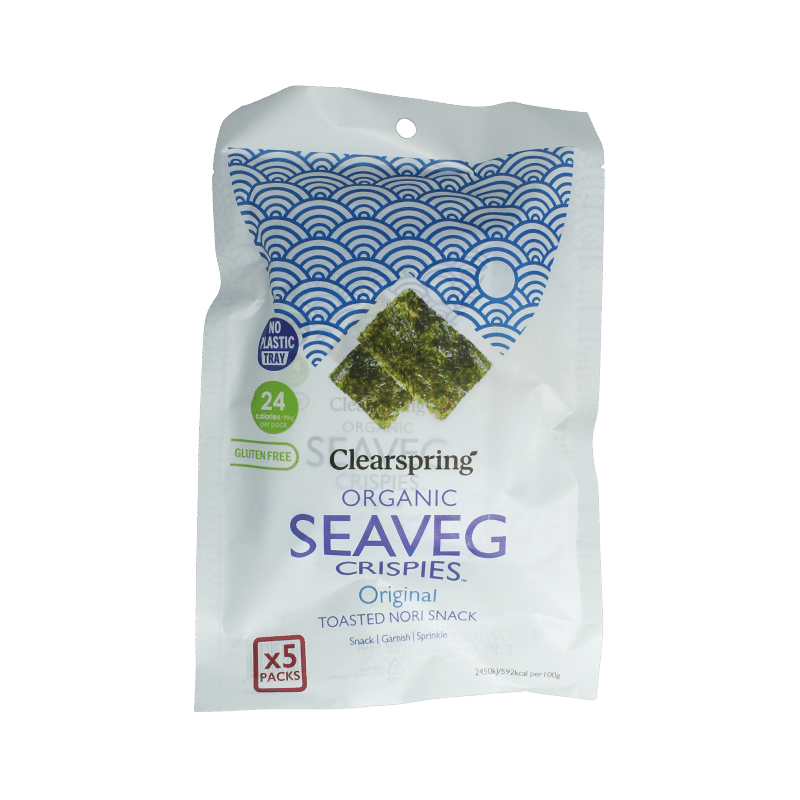 5021554005292_A1N1.png Clearspring Seaveg - crispies original multipack bio - Afbeelding 1
