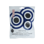 Clearspring Bruine rijst crackers zwarte sesam & tamari bio