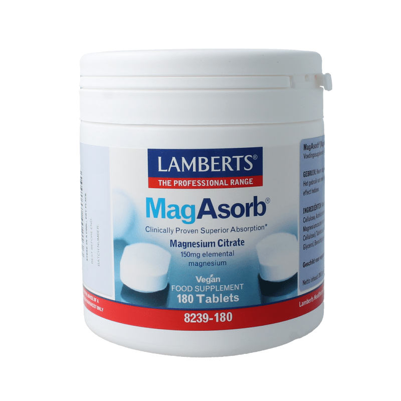 5055148402136_A1N1.png Lamberts MagAsorb (magnesium citraat) 150mg - Afbeelding 1