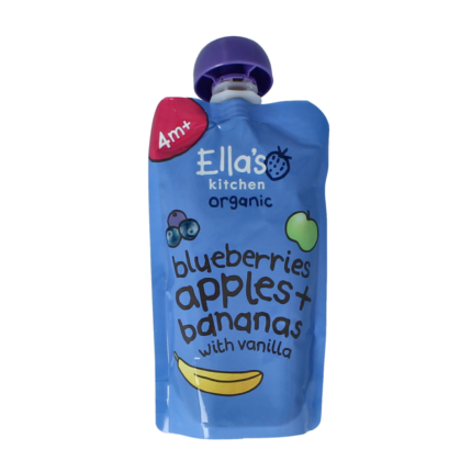 Ella's Kitchen Blueberries apples & bananas & vanille 4+ mnd bio