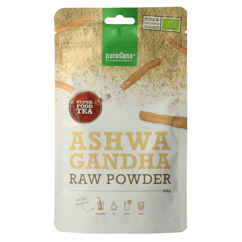 5400706617833_A1N1.png Purasana Ashwagandha poeder vegan bio - Afbeelding 1