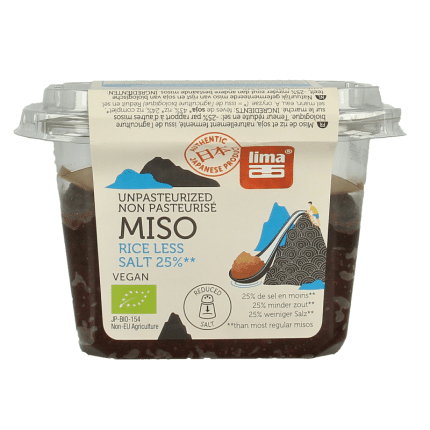 Lima Brown rice ongepasteuriseerd 25% minder zout bio