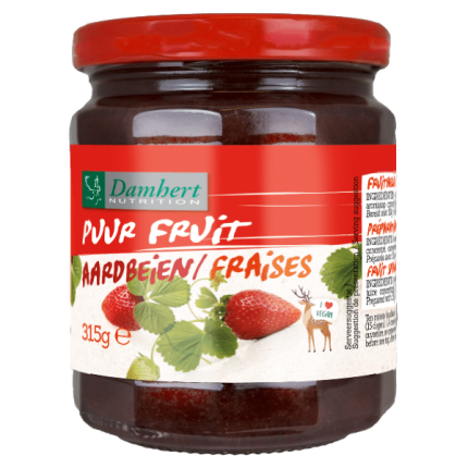 Damhert Puur fruit confituur aardbei