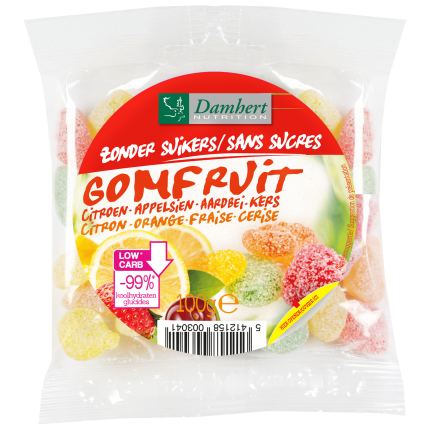 Damhert Extra gomfruit snoepje