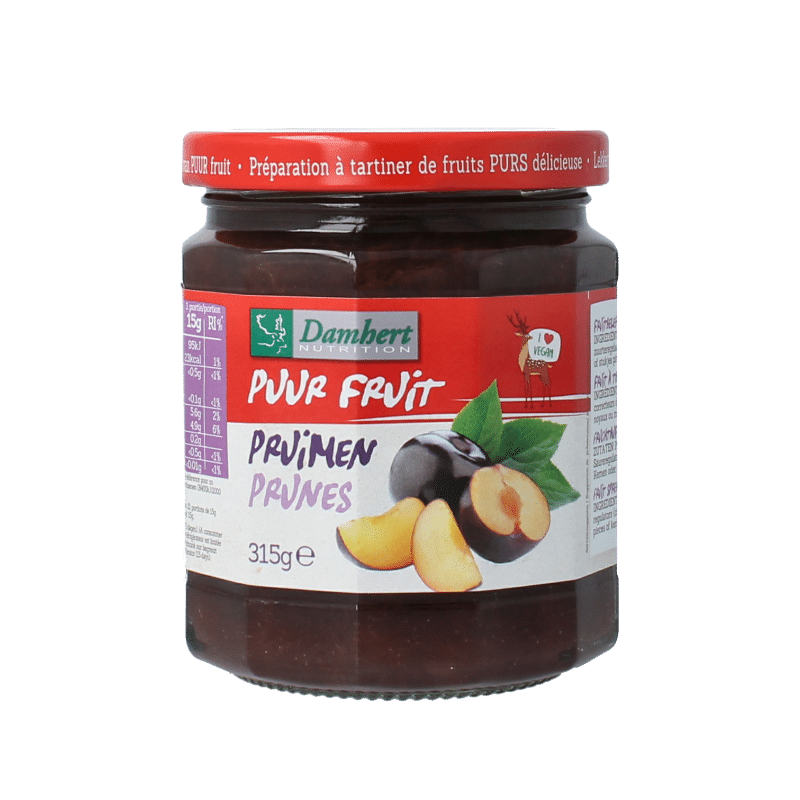 5412158009906_A1N1.png Damhert Puur fruit confituur pruimen - Afbeelding 1