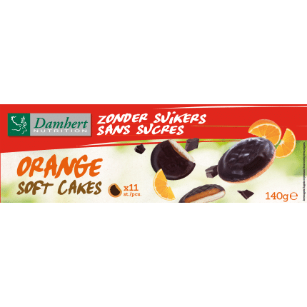 Damhert Soft cakes orange suikervrij