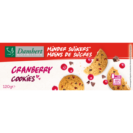 Damhert Cranberry cookies minder suiker