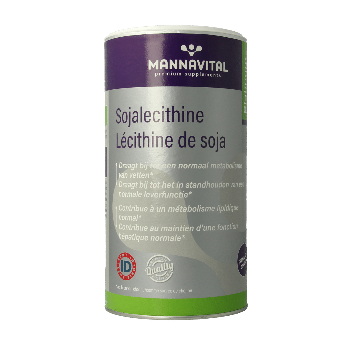 5412339103119_A1N1.png Mannavital Soja lecithine granulaat - Afbeelding 1