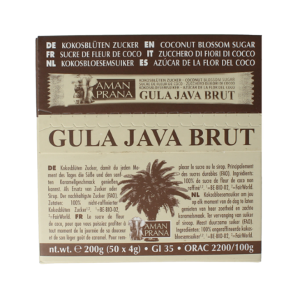 Amanprana Gula java brut stick 50 x 4 gram bio