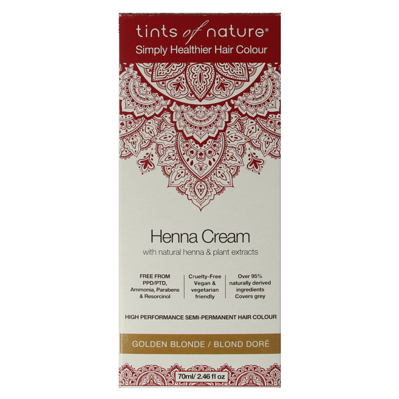 704326425492_A1N1.png Tints Of Nature Henna cream golden blond semi permanent - Afbeelding 1