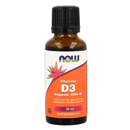 NOW Vitamine D3 druppels 1000IE