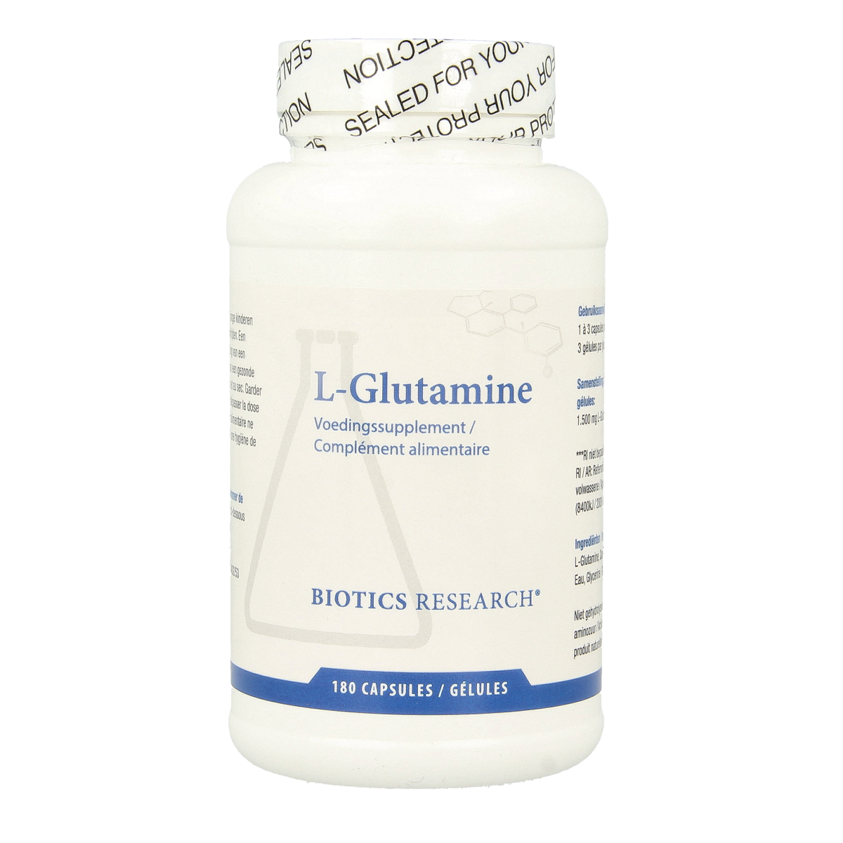 780053033391_A1N1.png Biotics L-Glutamine - Afbeelding 1
