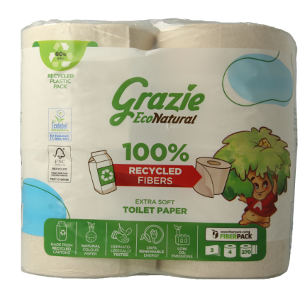 Grazie Natural Toiletpapier 3-laags