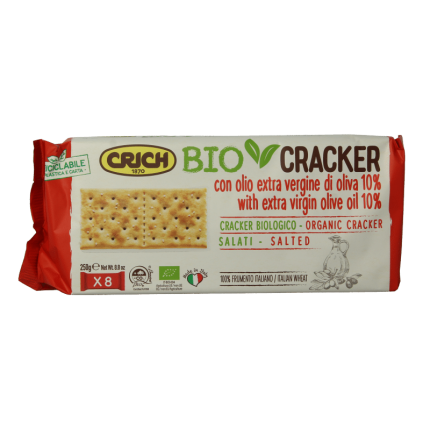 Crich Crackers olijfolie met zout rood bio