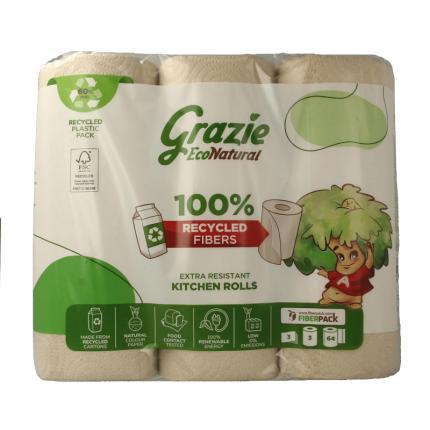 Grazie Natural Keukenrol 3-laags