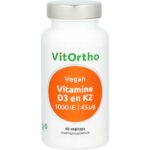 VitOrtho Vitamine D3 1000IE K2 45mcg vegan