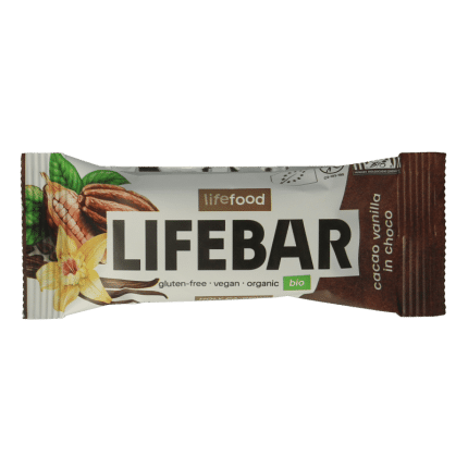 Lifefood Lifebar inchoco chocolade vanille raw bio