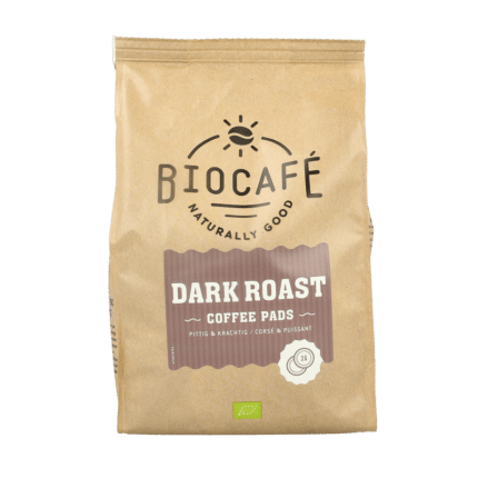 Biocafe Coffee pads dark roast bio