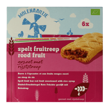 Molenaartje Spelt fruitreep rood fruit bio